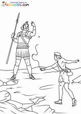 David And Goliath Coloring Pages sketch template