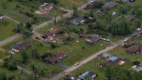 Aerial video: Sky 5 chopper shows damage in Goshen following powerful storm, likely tornado