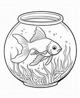 Aquarium coloring sheet Free  Printable sketch template