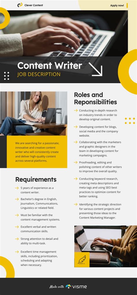 Job Description Infographic Template | Visme