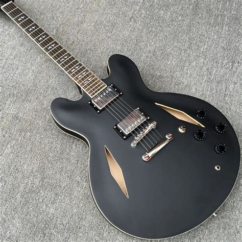 Newest Jazz Electric Guitar 335, Dave Grohl signature, Matt Black Color, Hollow Body Archtop ...