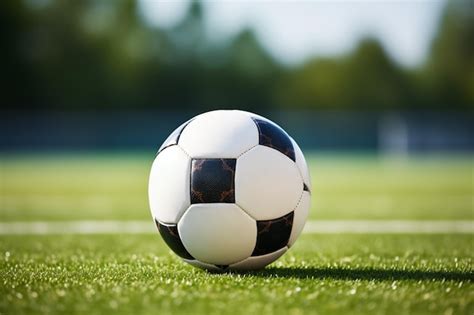 Premium Photo | Soccer Ball on Stadium Background in Soccer Field