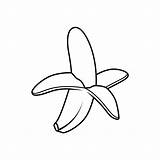 Banana Coloring Page sketch template