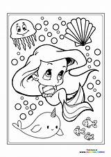 Coloring Pages Disney Princesses Ariel sketch template