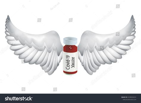 Ampulla Red Vaccine Labeled Covid19 Vaccine Stock Illustration ...