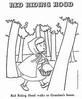 The Little Red Riding Hood Story In Coloring Pages 01 sketch template