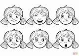 Girls Emotion Mood Face Chart coloring page  Free Printable Coloring sketch template