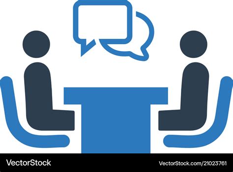 Recruitment interview icon Royalty Free Vector Image