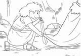 David Crept up Unnoticed And Cut Off A Corner Of Sauls Robe coloring  sketch template