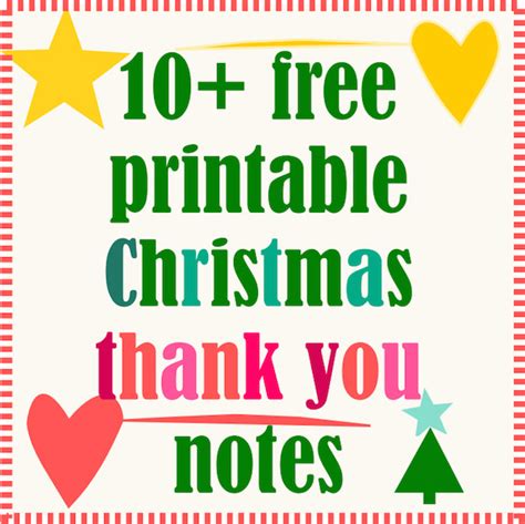 10 + free printable Christmas thank you notes - ausdruckbare ...