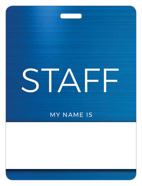 General Blue Staff Name Badge - Church Other - Outreach Marketing