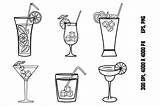 Set Of Summer Cocktails For Coloring Graphic By YuliDor · Creative Fabrica sketch template