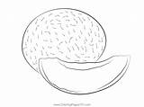 Cantaloupedd Coloring Page For Kids  Free Melon Printable sketch template