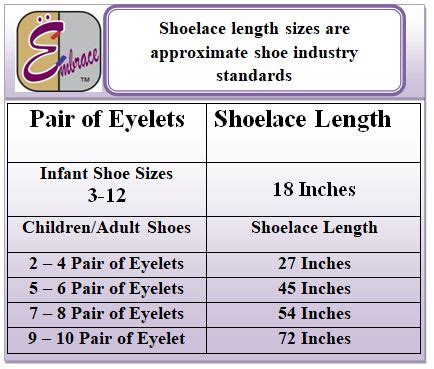 Shoelace Length Guide in 2020 | Shoe laces, Baby shoe sizes, Ebay