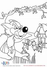 Big Bad Wolf Printable Coloring Page Free sketch template