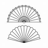 Chinese Fan Coloring Page sketch template