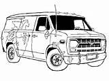 Minivan Coloring Page Pages sketch template