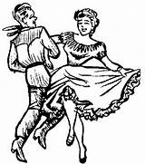 Square Dance Clip Art PG 7  dancing Dancers sketch template