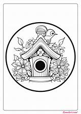 🐦 Free Printable Bird House Coloring Pages  Kumalart sketch template