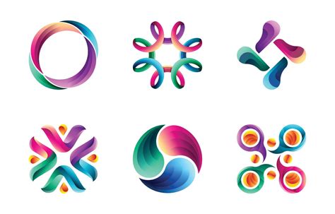 Colorful Business Collaboration Logo Set 7008733 Vector Art at Vecteezy