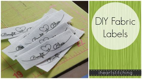 DIY Fabric Labels - YouTube