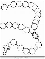 Large Rosary Coloring Page sketch template