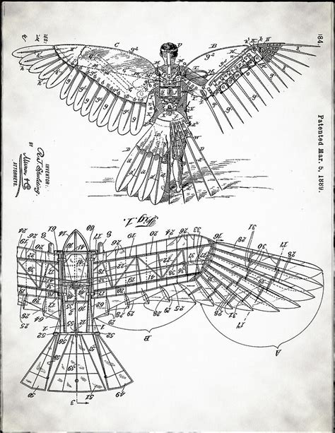 Icarus Patent 1889 Digital Art by Bill Cannon - Fine Art America