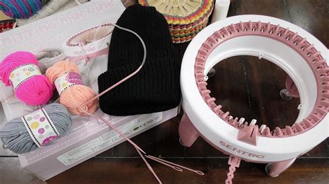 Sentro 40 Needle Knitting Machine Unboxing, Set Up & Basic Knitted Hat ...