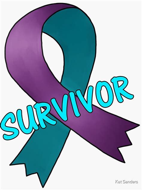 "Domestic Violence Survivor - Intimate Partner Violence Survivor Ribbon" Sticker by paintedkat ...