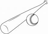 Baseball Bat And Ball coloring Page  ColouringPages sketch template