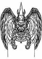 Demon Coloring Page · Creative Fabrica sketch template