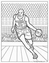 Basketball Coloring Pages Nba Players sketch template