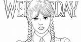 Wednesday Addams Coloring Page  On Wednesdays We Wear Black sketch template