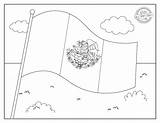 Mexican Flag Coloring Page sketch template