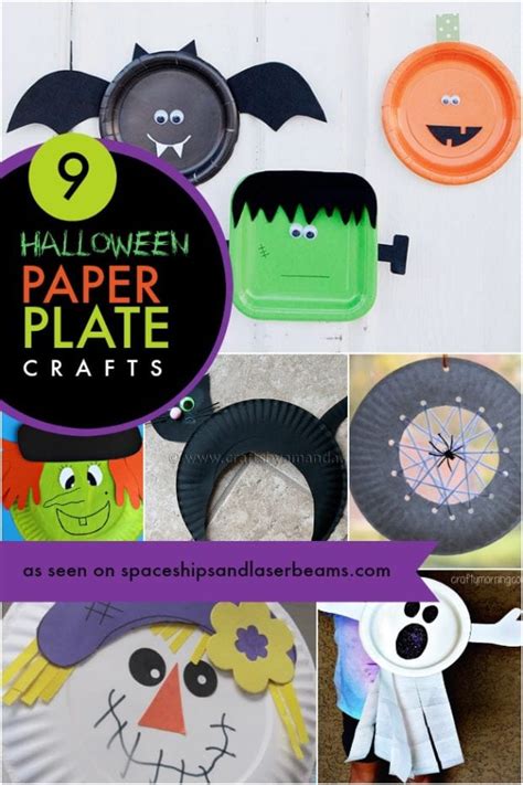 9 Paper Plate Halloween Crafts for Kids - Spaceships and Laser Beams