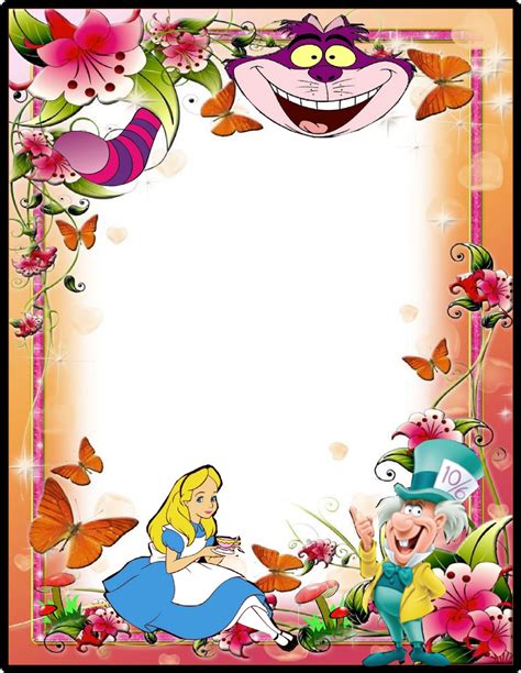 Alice In Wonderland Border Template