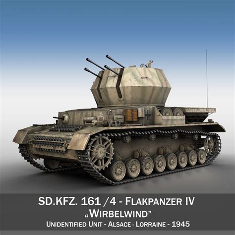 Flakpanzer IV - Wirbelwind 3D Model | FlatPyramid