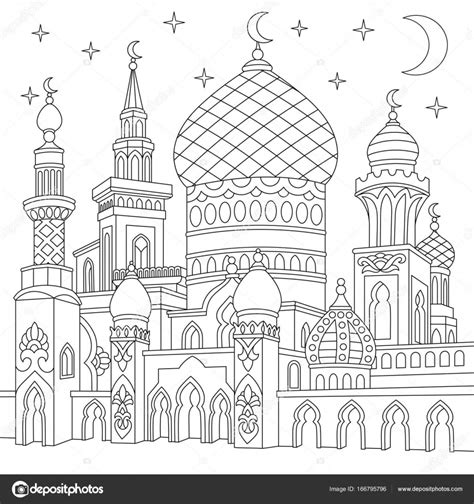 Zentangle stylized islamic mosque Stock Vector Image by ©Sybirko #166795796