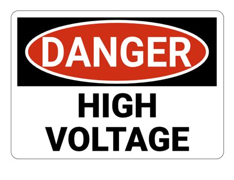 Printable High Voltage Danger Sign