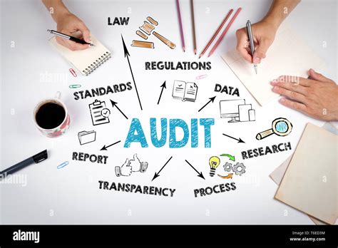 Audit Concept. Chart with keywords and icons Stock Photo - Alamy