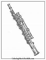 Flute Coloring Pages Free Downloads  Sheets For Kids sketch template