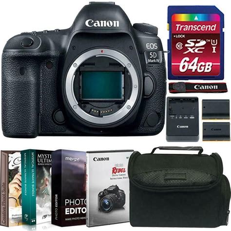 Canon EOS 5D Mark IV DSLR Camera (Body) + Accessory Kit + Replacement ...