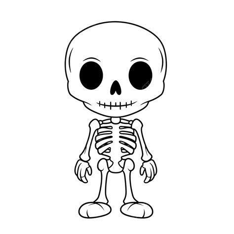 Skeleton Coloring Page Printable Halloween Templates Outline Sketch Drawing Vector, Skeleton ...