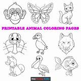 Animal Coloring Pages Easy sketch template