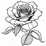 Antique Rose Flourish Coloring Page · Creative Fabrica sketch template