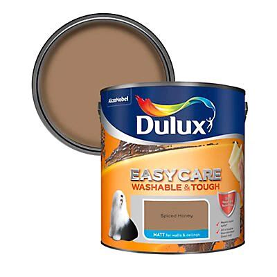 Dulux Easycare Spiced honey Matt Emulsion paint, 2.5L | Tradepoint
