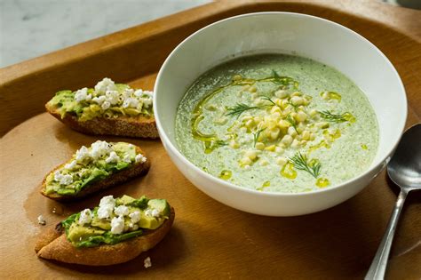 Chilled Cucumber Soup With Avocado Toast - The New York Times