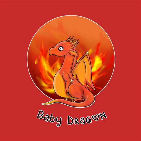 Baby Dragon Fire 2 - Art - T-Shirt | TeePublic