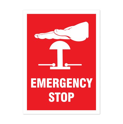 Emergency Stop Sticker - The Signmaker