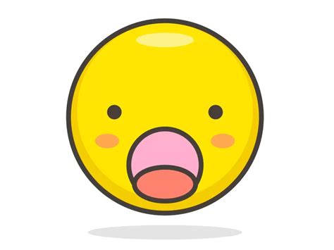 Amazed Face Emoji Icon PNG vector in SVG, PDF, AI, CDR format